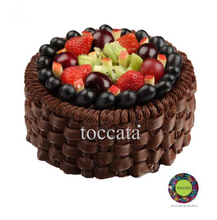CHOCOLATE MIX FRUIT BASKET CAKE